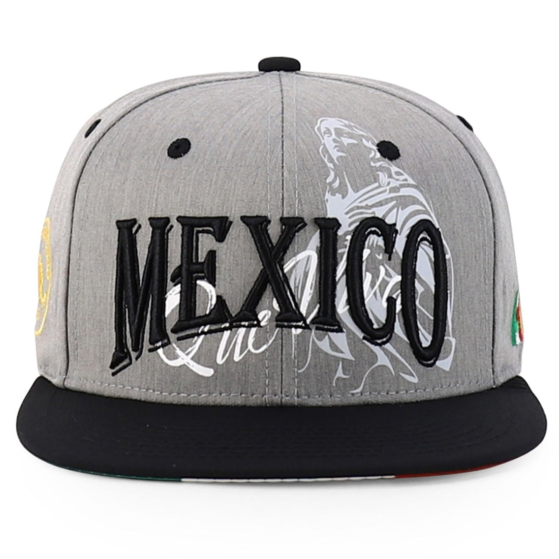 Trendy Apparel Shop Mexico Guadalupe Embroidered Flat Bill Snapback Cap