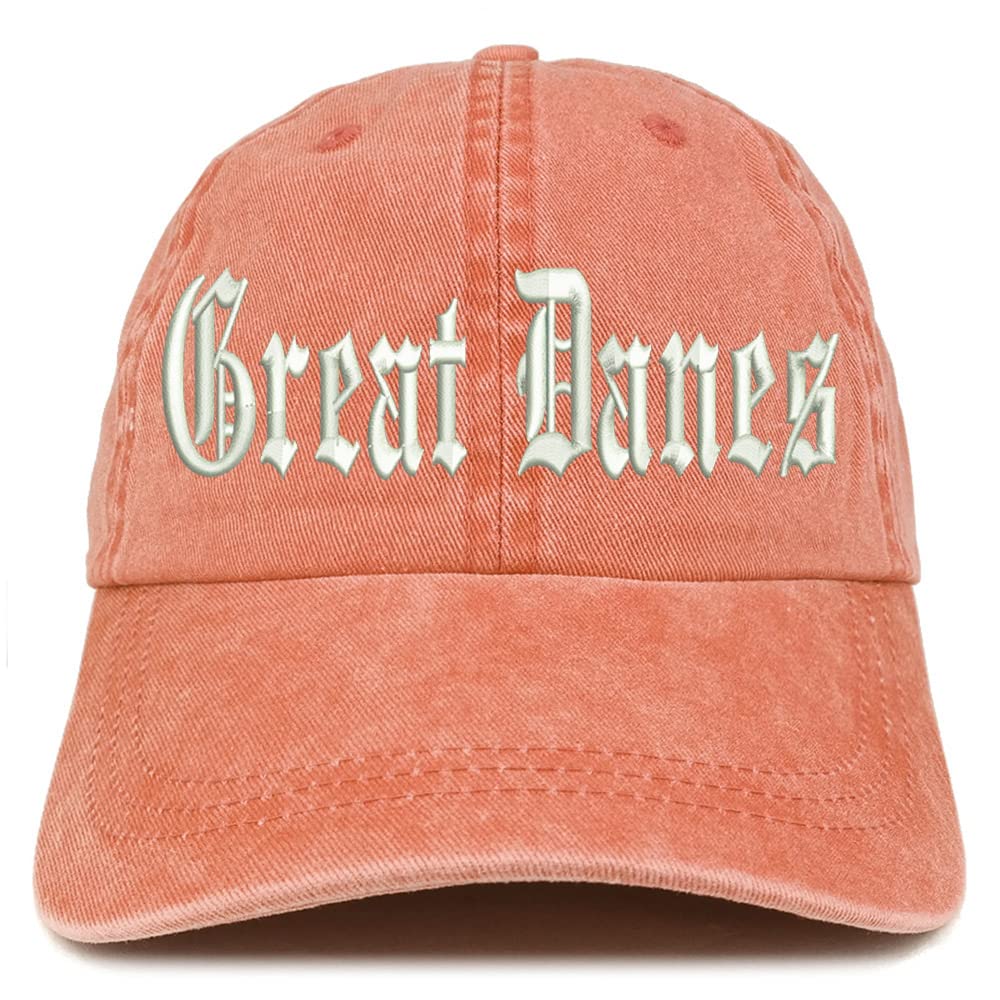 Trendy Apparel Shop Old English Great Danes Washed Pigment Dyed Baseball Cap