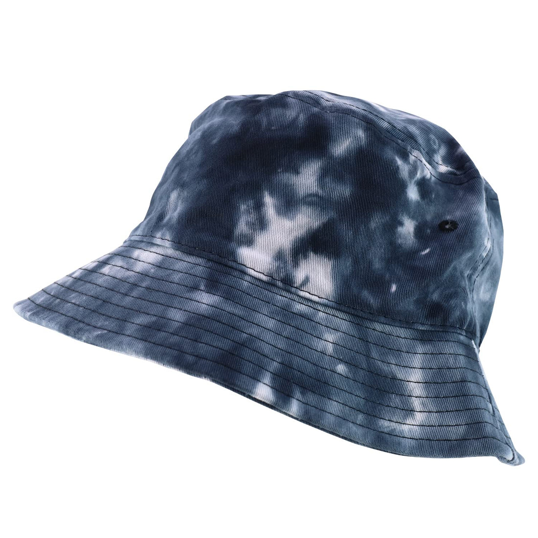 Trendy Apparel Shop Plain 100% Cotton Tie Dye Fabric Patterned Summer Bucket Hat