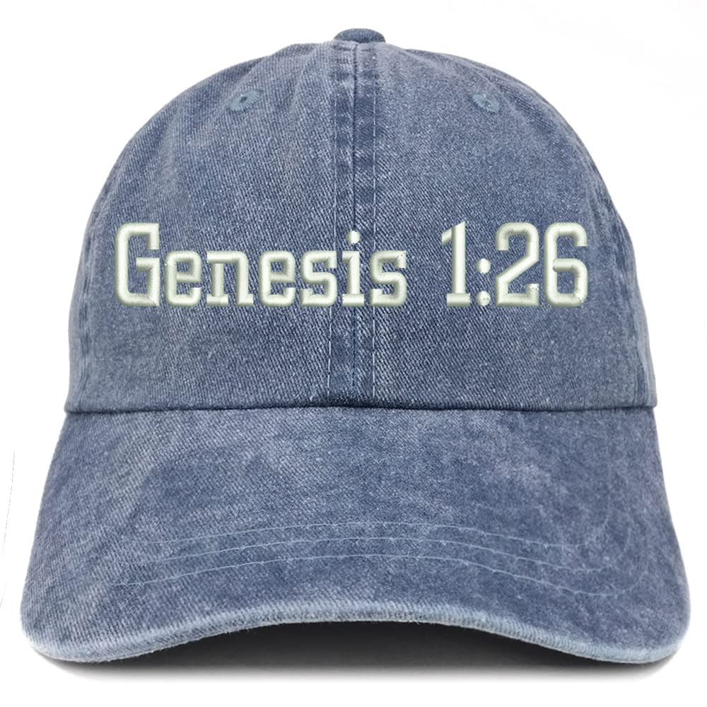 Trendy Apparel Shop Genesis 1:26 Washed Pigment Dyed Baseball Cap