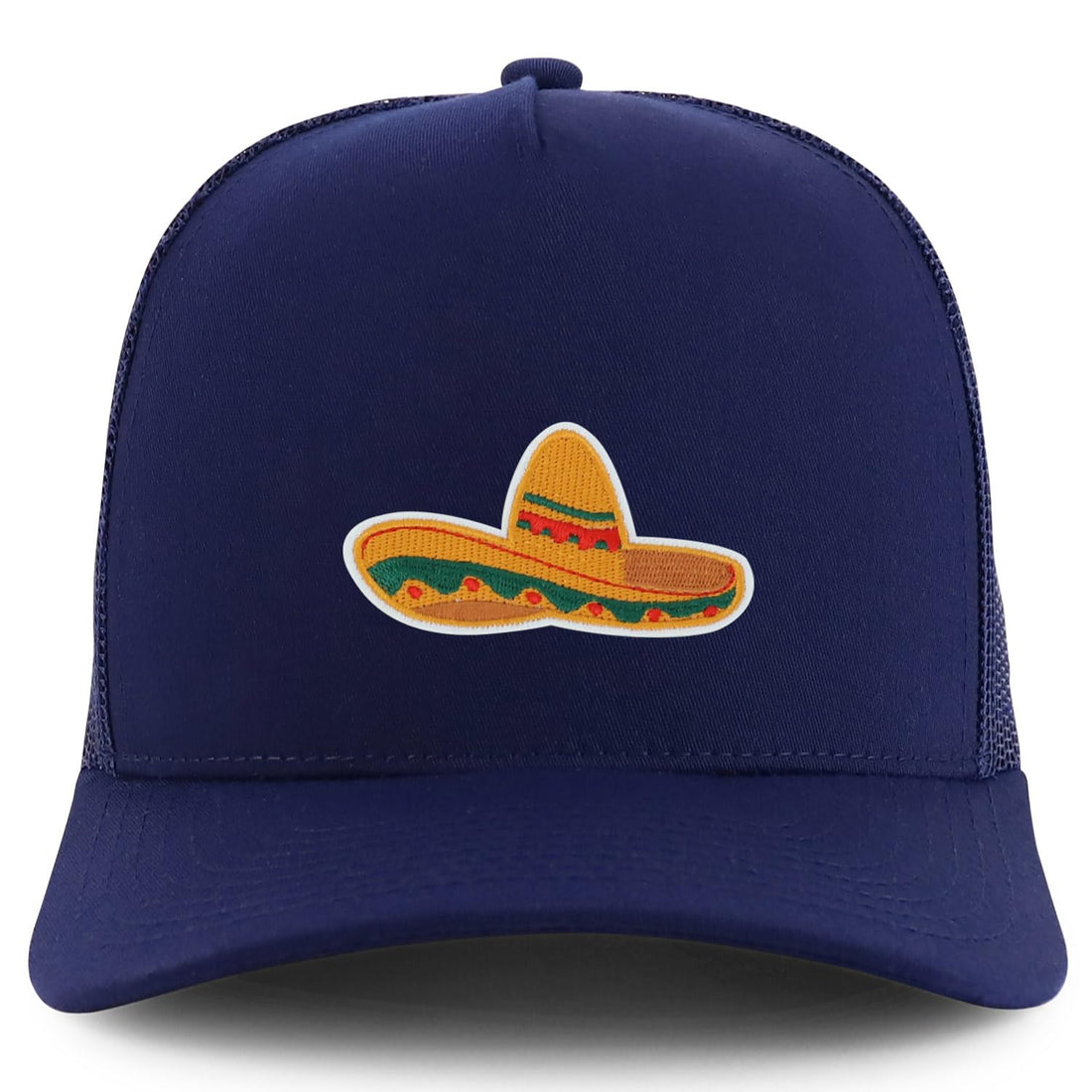 Trendy Apparel Shop Mexican Fiesta Sombrero Embroidered Patch Trucker Cap