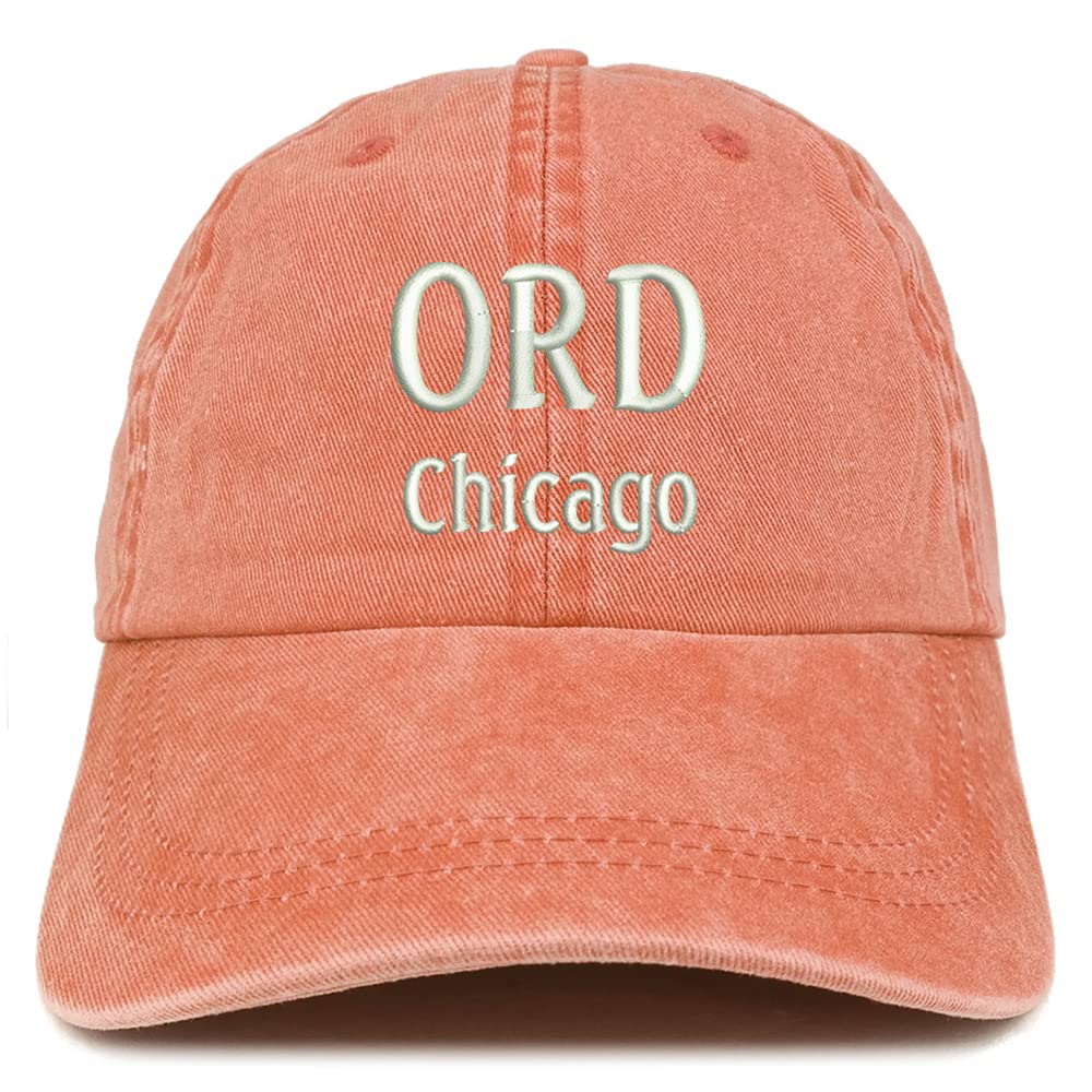 Trendy Apparel Shop ORD Chicago Embroidered Pigment Dyed Washed Baseball Cap