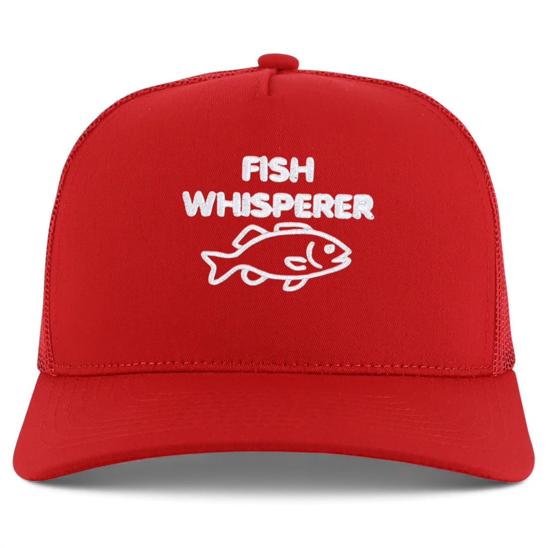 Trendy Apparel Shop Fish Whisperer Embroidered 5 Panel Snapback Trucker Cap