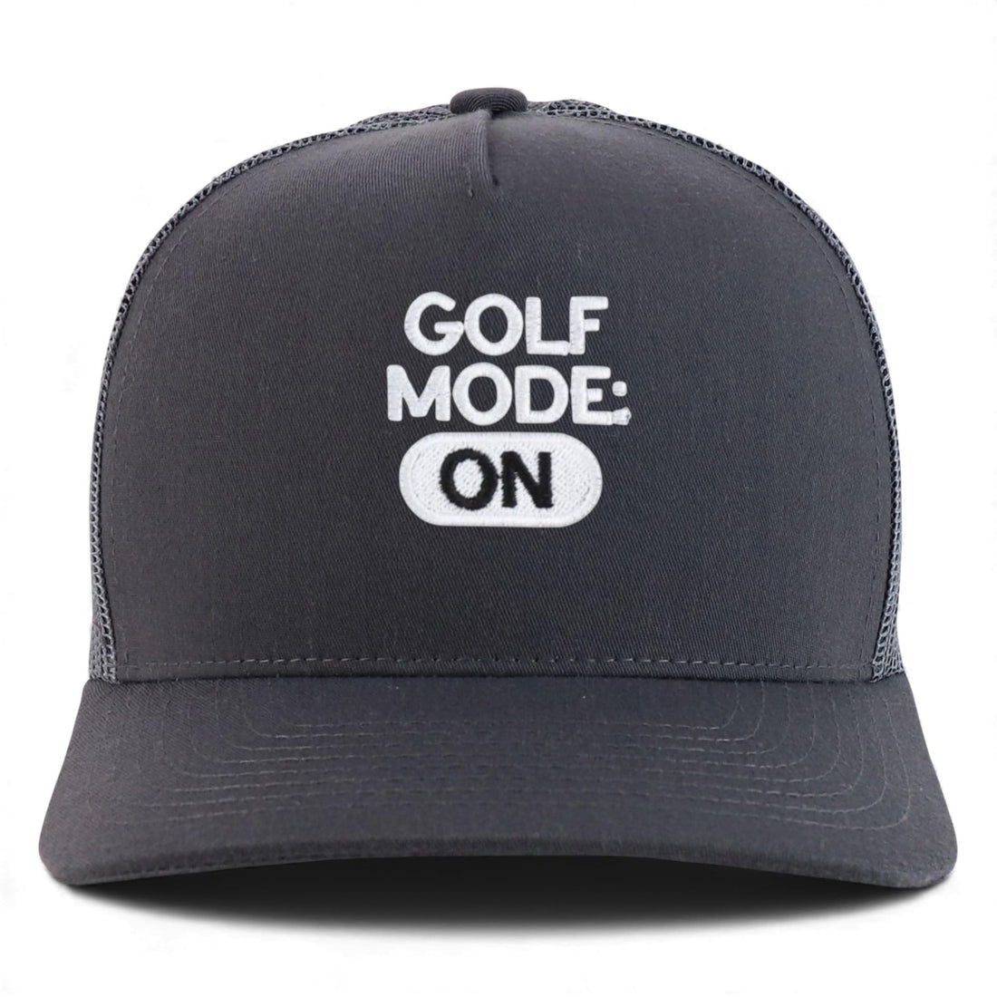 Trendy Apparel Shop Golf Mode On Embroidered 5 Panel Snapback Trucker Cap