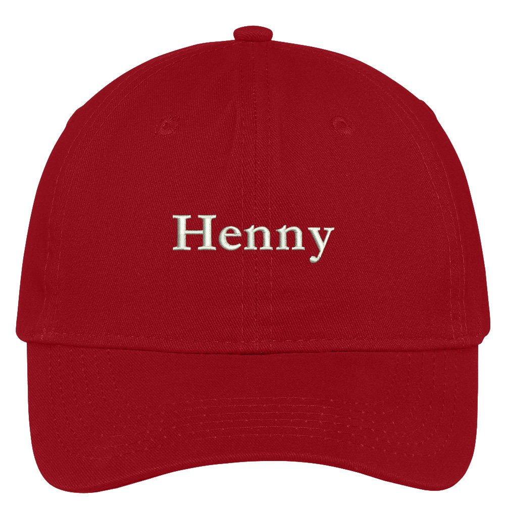 Trendy Apparel Shop Henny Embroidered Soft Crown 100% Brushed Cotton Cap
