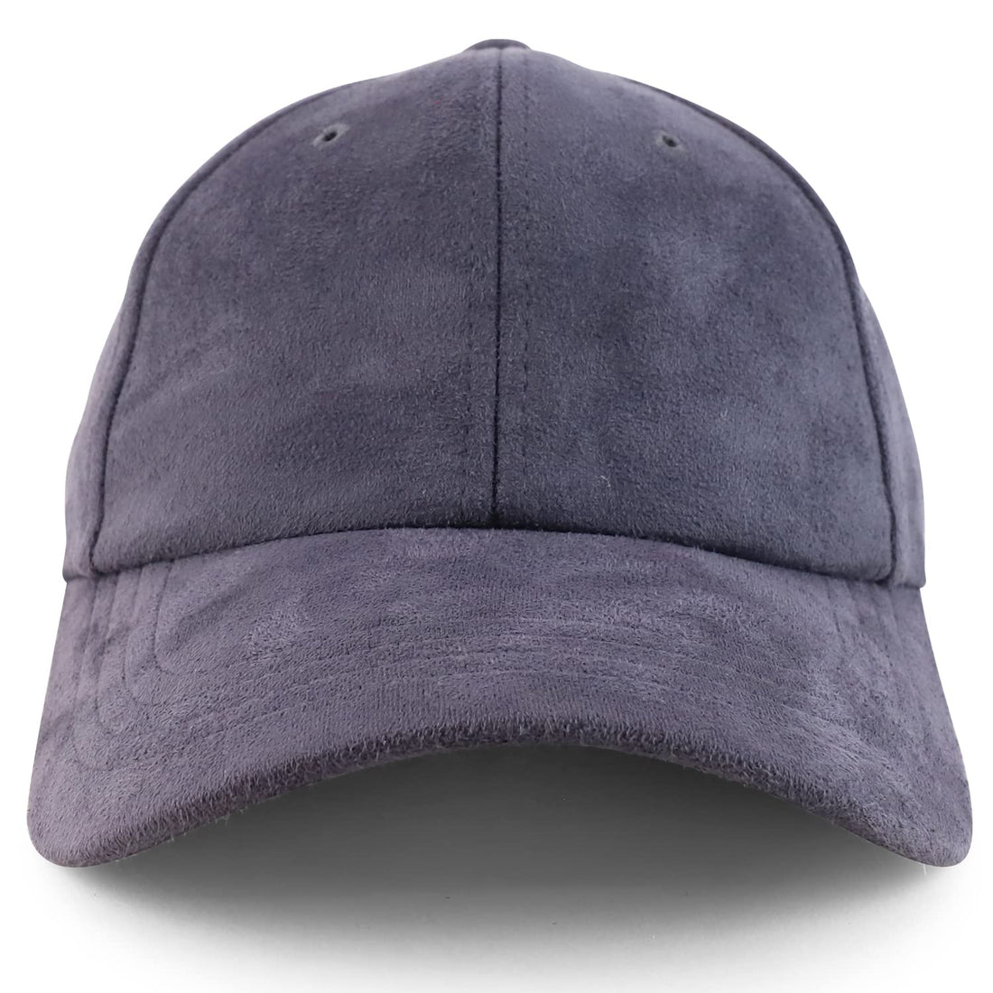 Trendy Apparel Shop Plain Faux Suede Leather Adjustable Structured Baseball Cap
