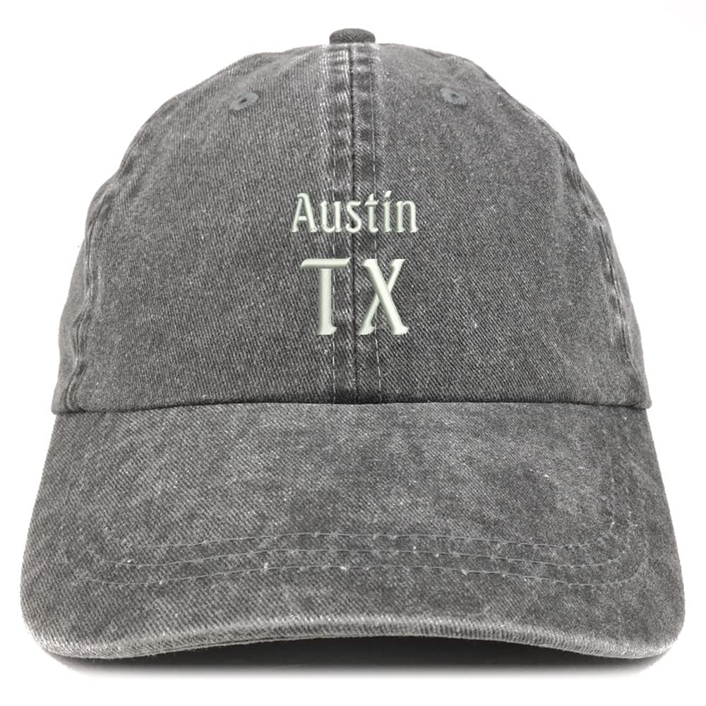 Trendy Apparel Shop Austin TX Embroidered Pigment Dyed Washed Baseball Cap