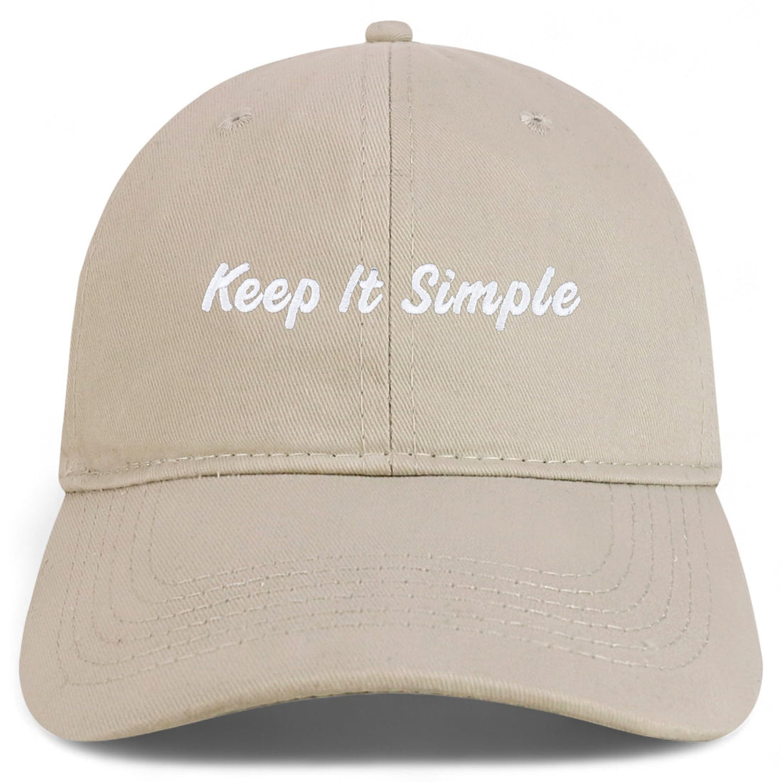 Trendy Apparel Shop Keep It Simple Embroidered Cotton Unstructured Low Profile Dad Hat