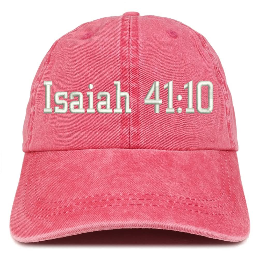 Trendy Apparel Shop Isaiah 41:10 Washed Pigment Dyed Baseball Cap