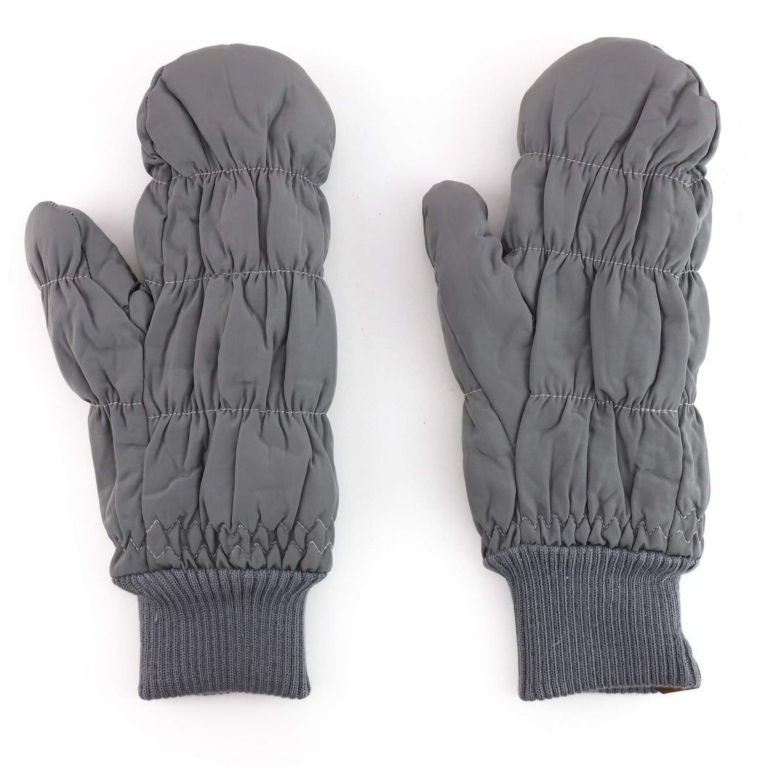 Trendy Apparel Shop Quilted Puffer Mitten Glove with Fleece Lining