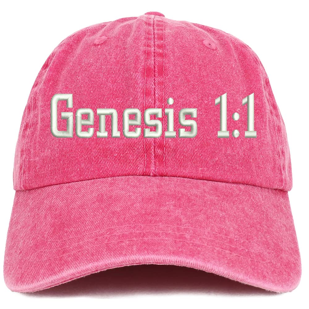 Trendy Apparel Shop Genesis 1:1 Washed Pigment Dyed Baseball Cap