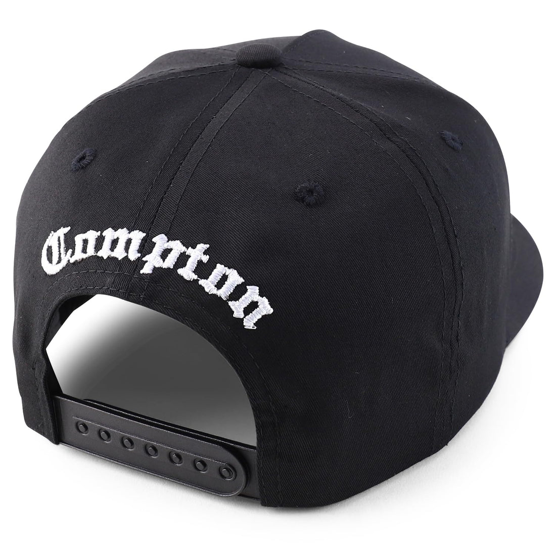 Trendy Apparel Shop Old English Compton City 3D Embroidered 5 Panel Snapback Cap