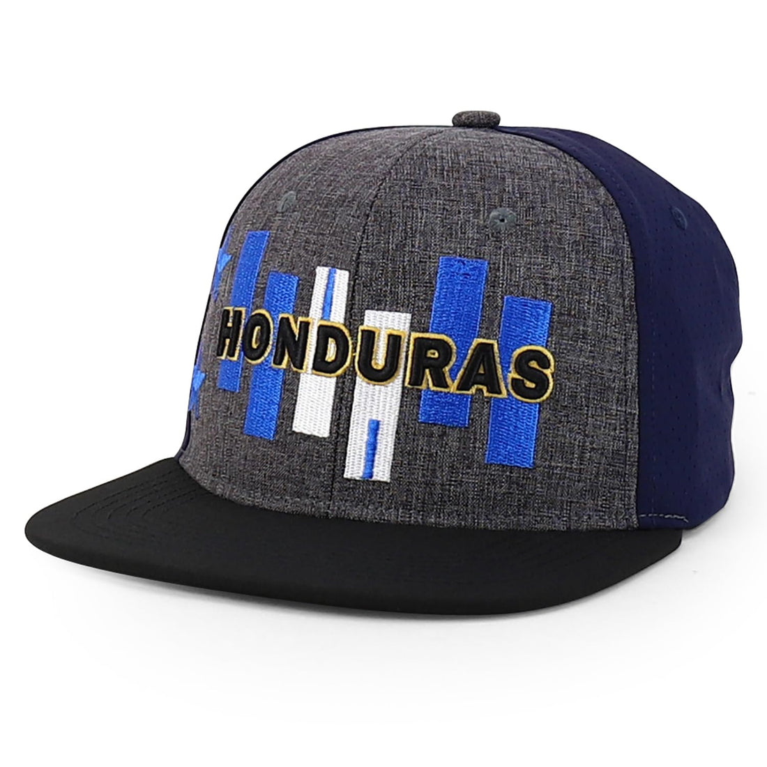 Trendy Apparel Shop Central America States Embroidered Mesh Back Flat Bill Cap