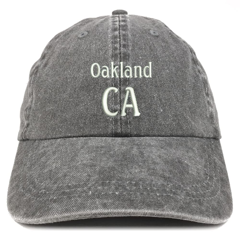 Trendy Apparel Shop Oakland CA Embroidered Pigment Dyed Washed Baseball Cap