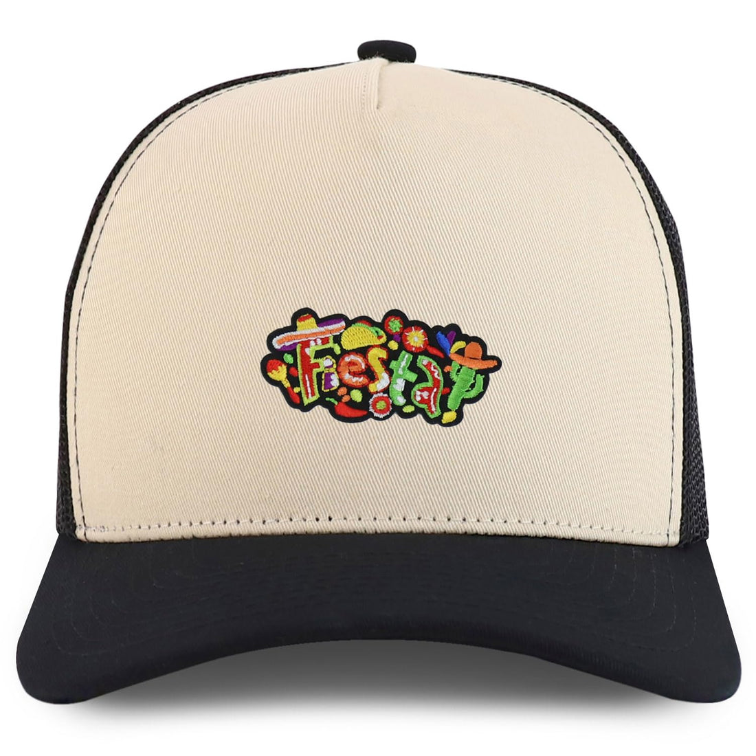 Trendy Apparel Shop Mexican Fiesta Party Embroidered Patch Trucker Cap