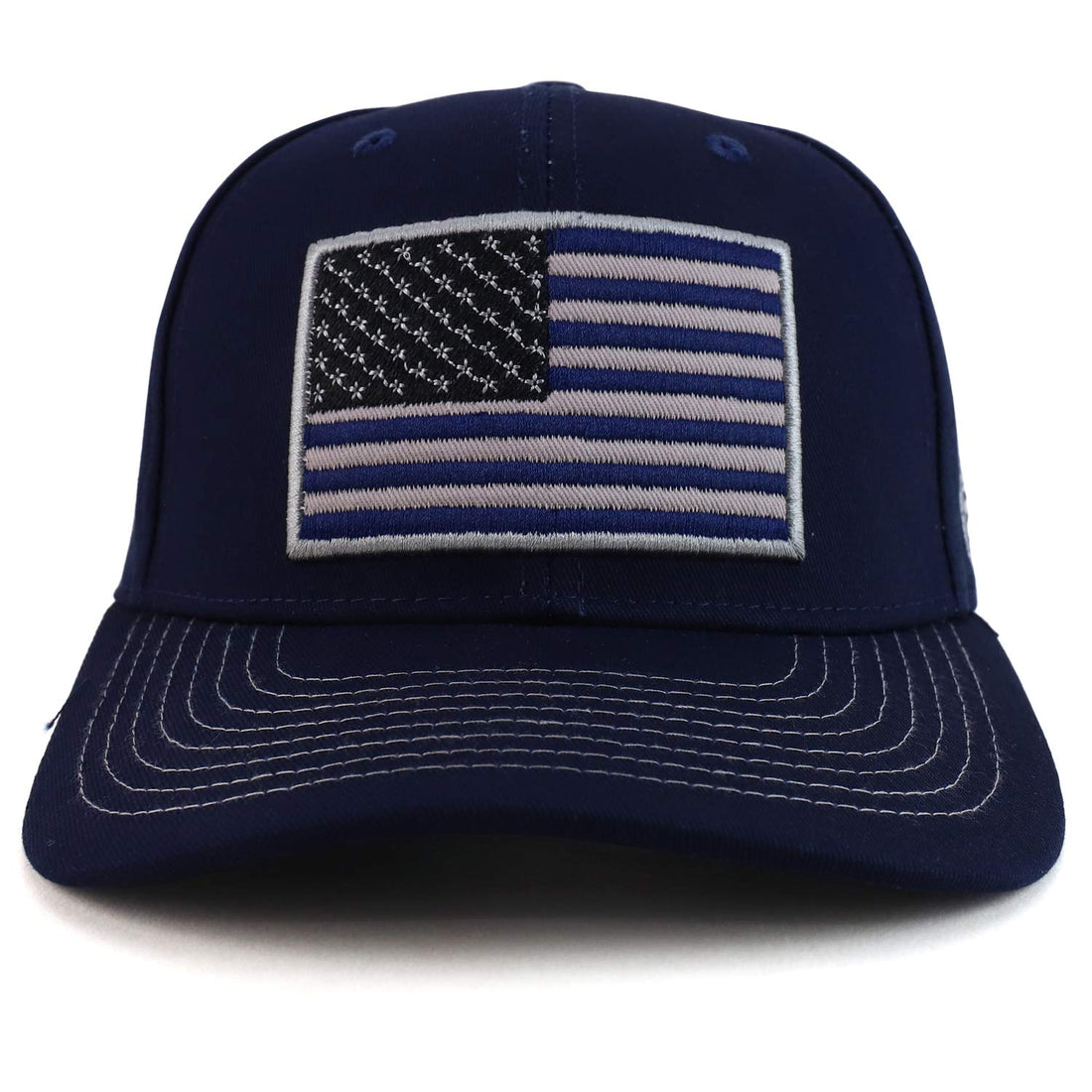 Trendy Apparel Shop 3D USA Flag Embroidered Structured Snapback Baseball Cap