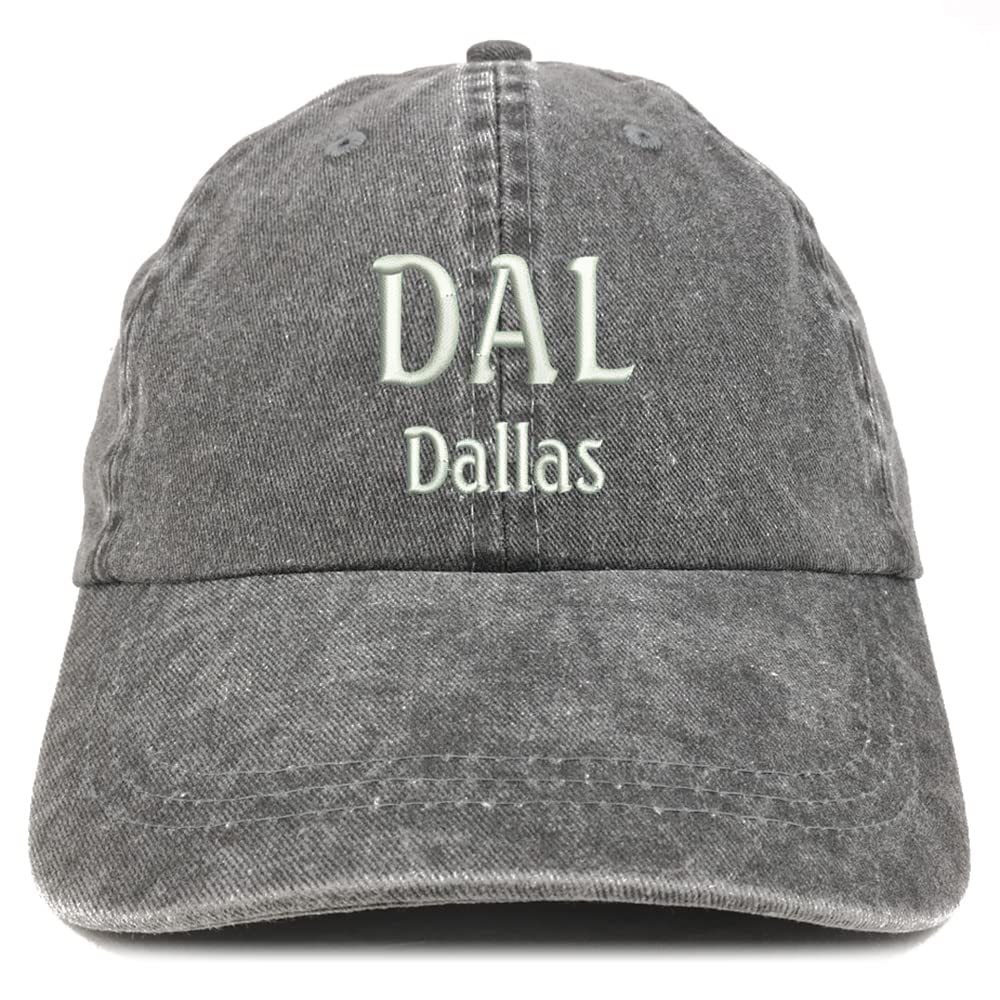 Trendy Apparel Shop DAL Dallas Embroidered Pigment Dyed Washed Baseball Cap