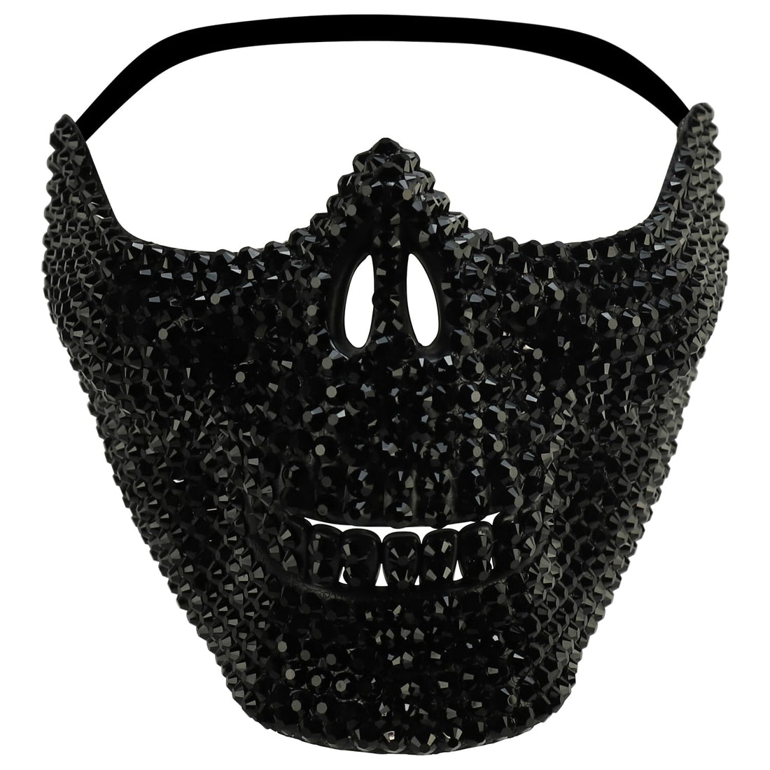 Trendy Apparel Shop Bling Rhinestone Skull Half Mask Costume Accessory