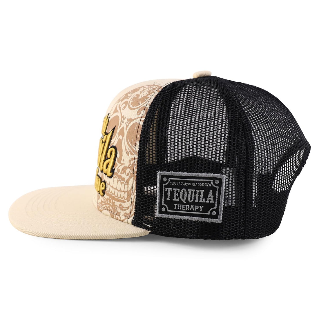Trendy Apparel Shop Tequila Salt Lime 3D Embroidered Flatbill Mesch Back Cap