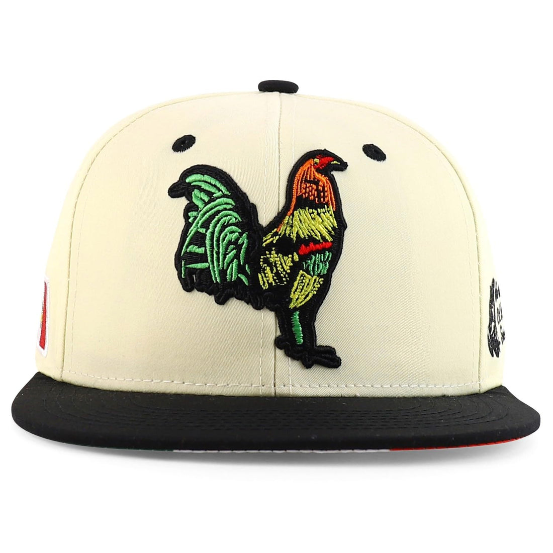 Trendy Apparel Shop 3D Rooster Embroidered Flat Bill Snapback Cap