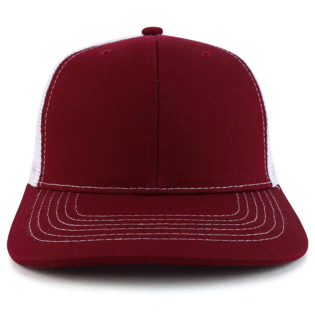 Trendy Apparel Shop Low Profile Two Tone Mesh Back Trucker Baseball Cap