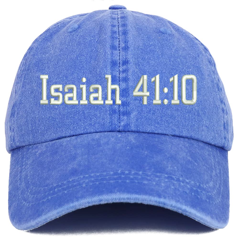 Trendy Apparel Shop Isaiah 41:10 Washed Pigment Dyed Baseball Cap