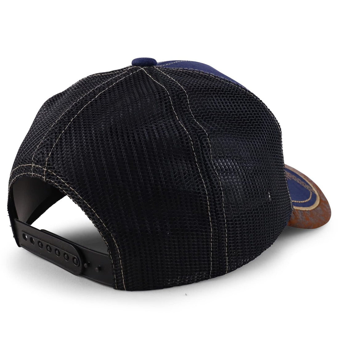 Trendy Apparel Shop Rodeo Leather Patch Trucker Snapback Ball Cap
