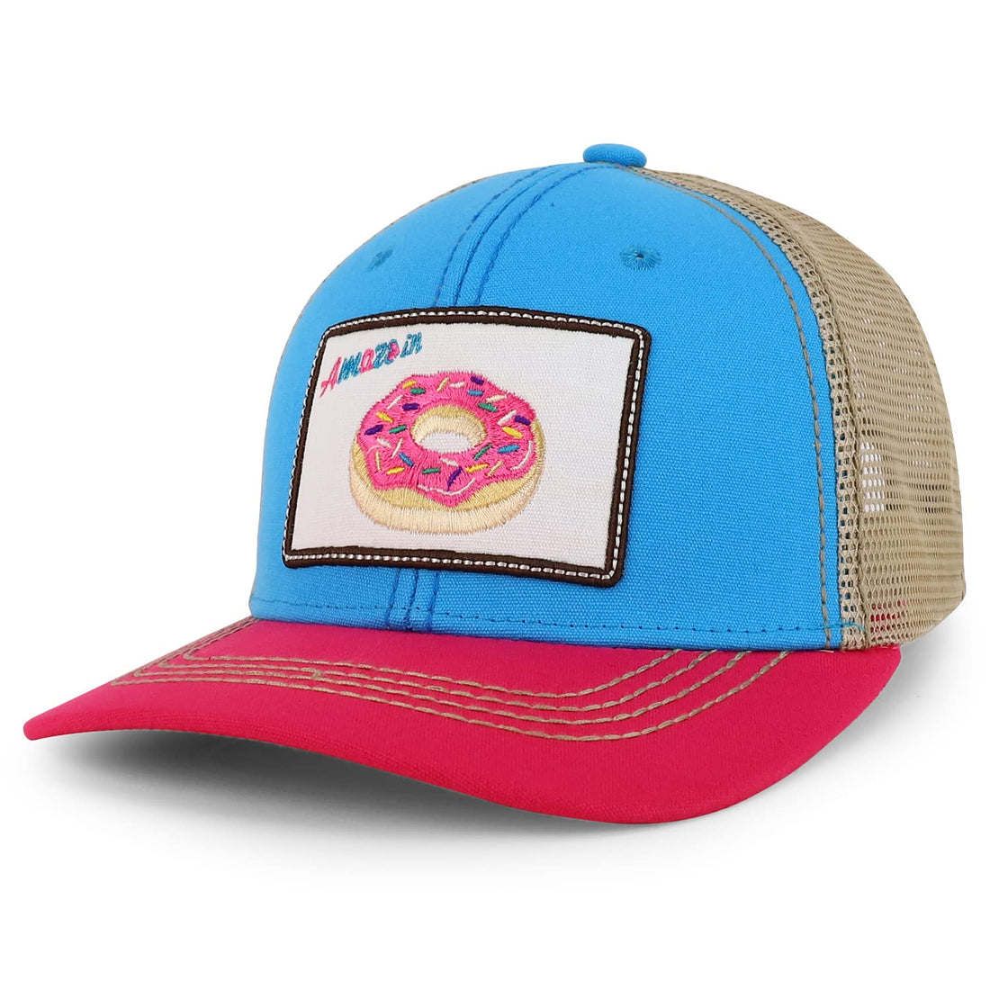 Trendy Apparel Shop Square Sweet Deserts Embroidered Trucker Baseball Cap