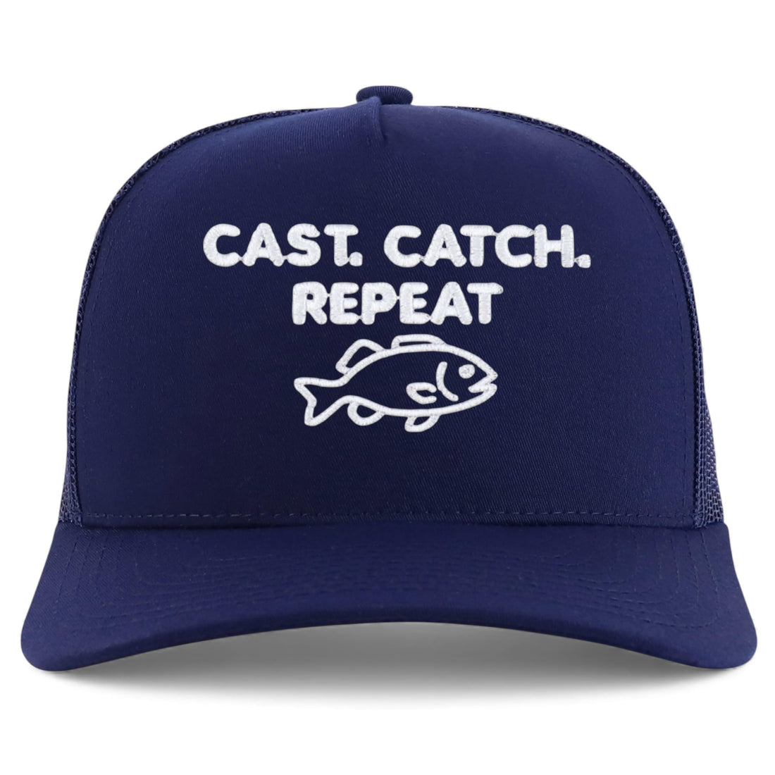 Trendy Apparel Shop Cast Catch Repeat Embroidered 5 Panel Snapback Trucker Cap