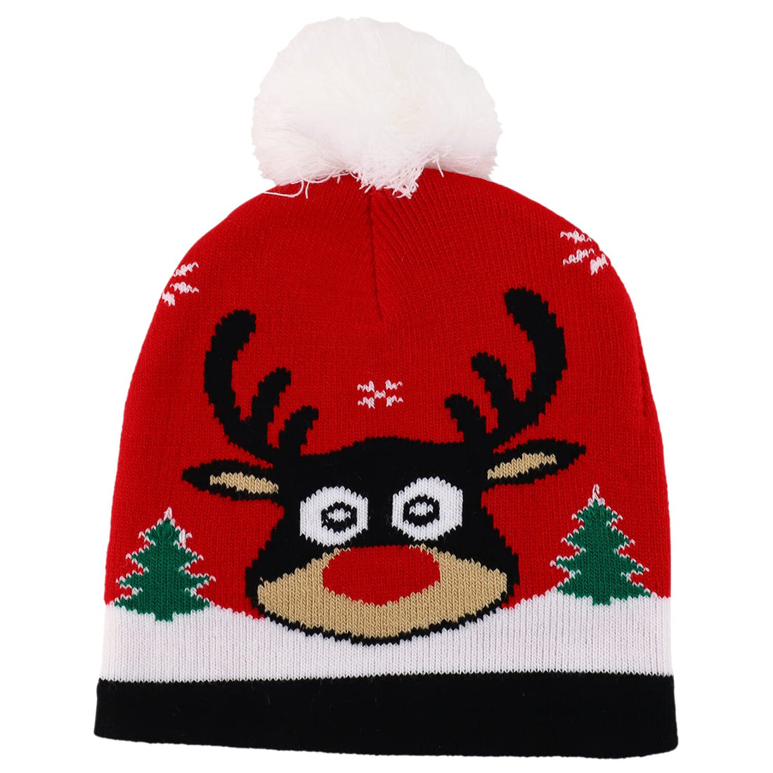 Trendy Apparel Shop 7 Styles Kids Christmas Winter Short Beanies with Pompom