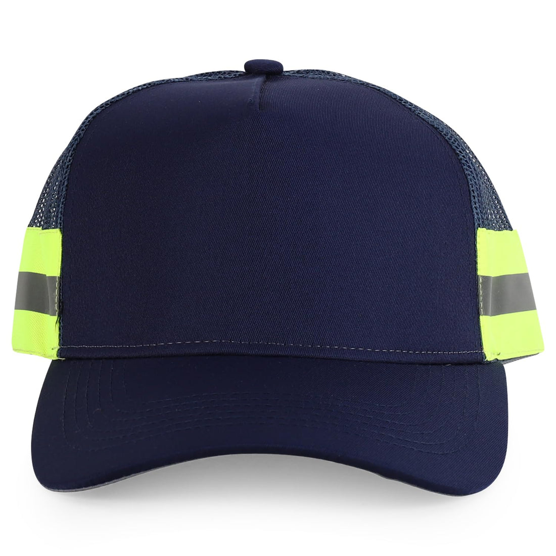 Trendy Apparel Shop XXL Oversized Reflective High Visibility Safety Trucker Cap