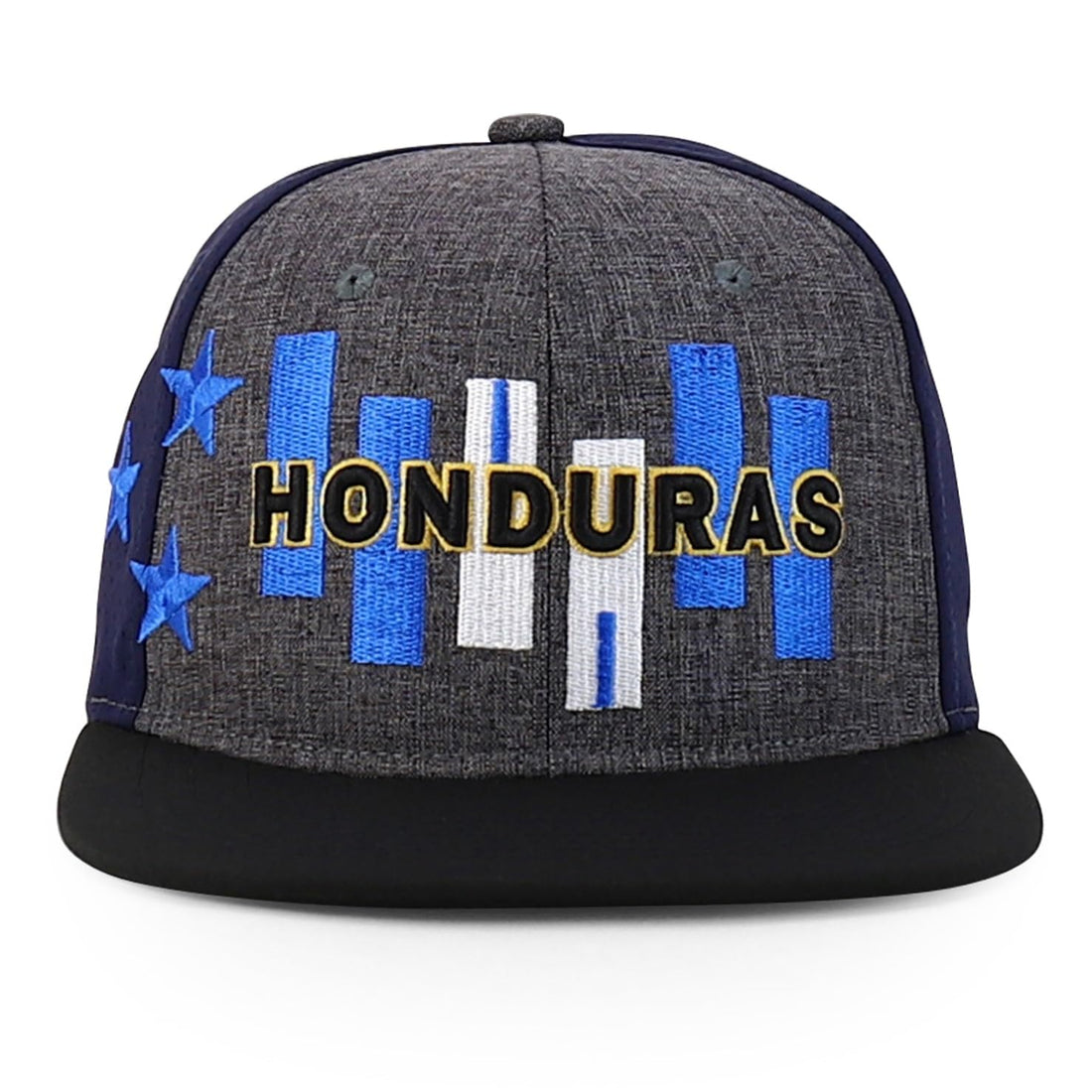 Trendy Apparel Shop Central America States Embroidered Mesh Back Flat Bill Cap
