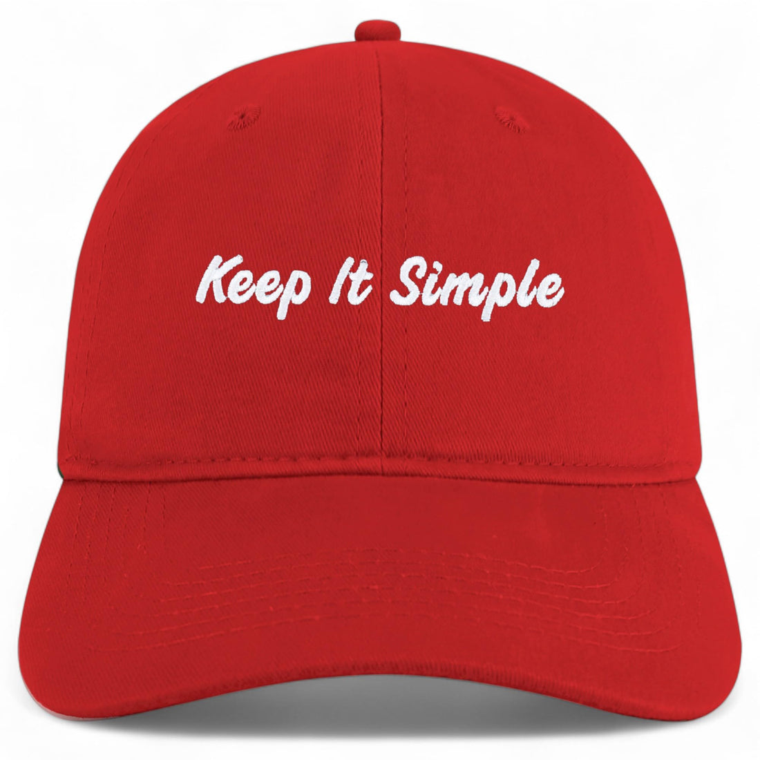 Trendy Apparel Shop Keep It Simple Embroidered Cotton Unstructured Low Profile Dad Hat