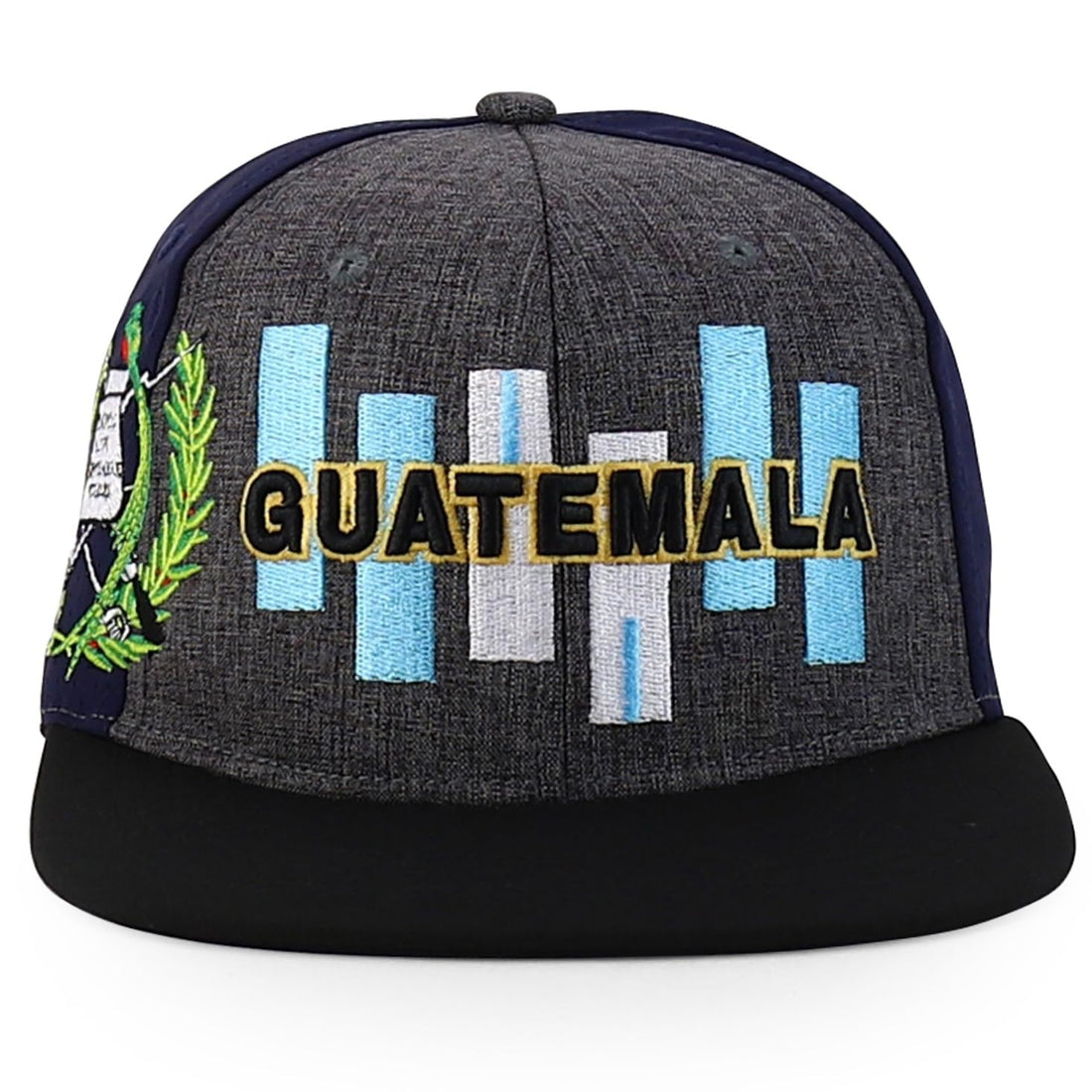 Trendy Apparel Shop Central America States Embroidered Mesh Back Flat Bill Cap