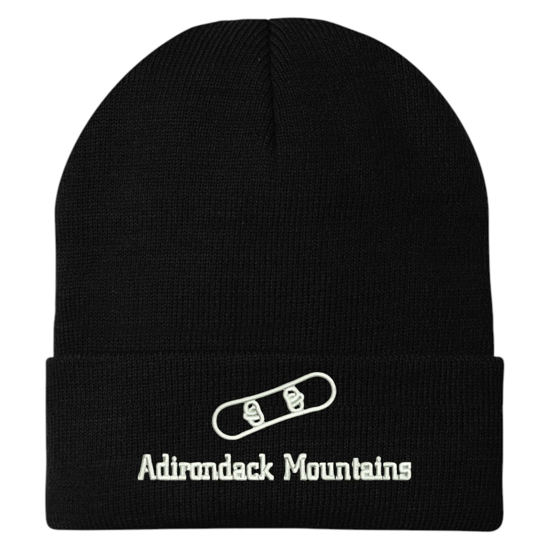 Trendy Apparel Shop Adirondack Mountains Snowboard Logo Embroidered Long Cuff Beanie