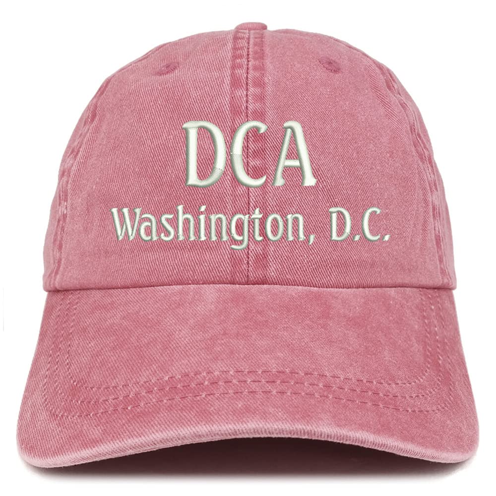 Trendy Apparel Shop DCA Washington DC Embroidered Pigment Dyed Washed Baseball Cap