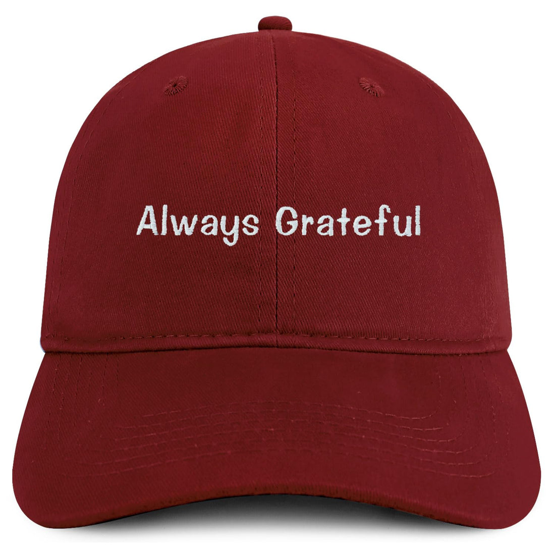 Trendy Apparel Shop Always Grateful Embroidered Cotton Unstructured Low Profile Dad Hat