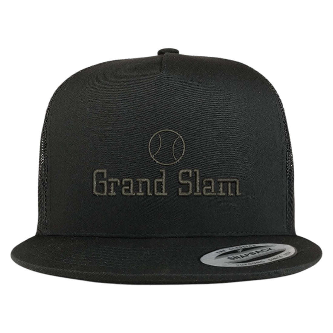 Trendy Apparel Shop Football Grand Slam Embroidered 5 Panel Flatbill Trucker Mesh Cap