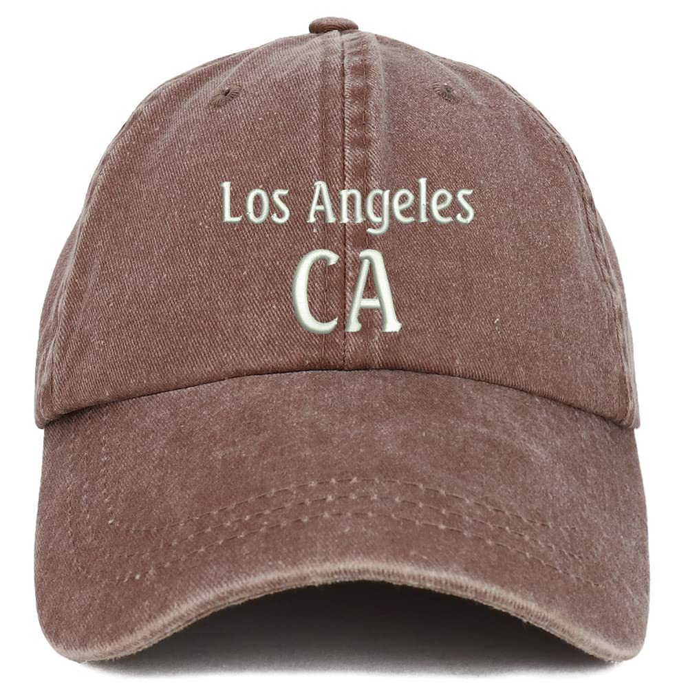 Trendy Apparel Shop Los Angeles CA Embroidered Pigment Dyed Washed Baseball Cap