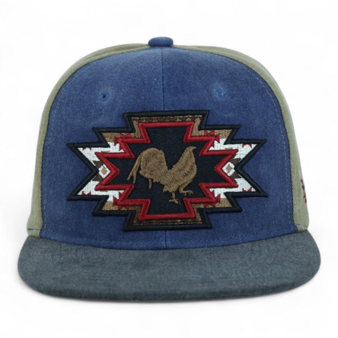 Trendy Apparel Shop Rodeo Design Embroidered Washed Cotton Flat Bill Snapback Cap
