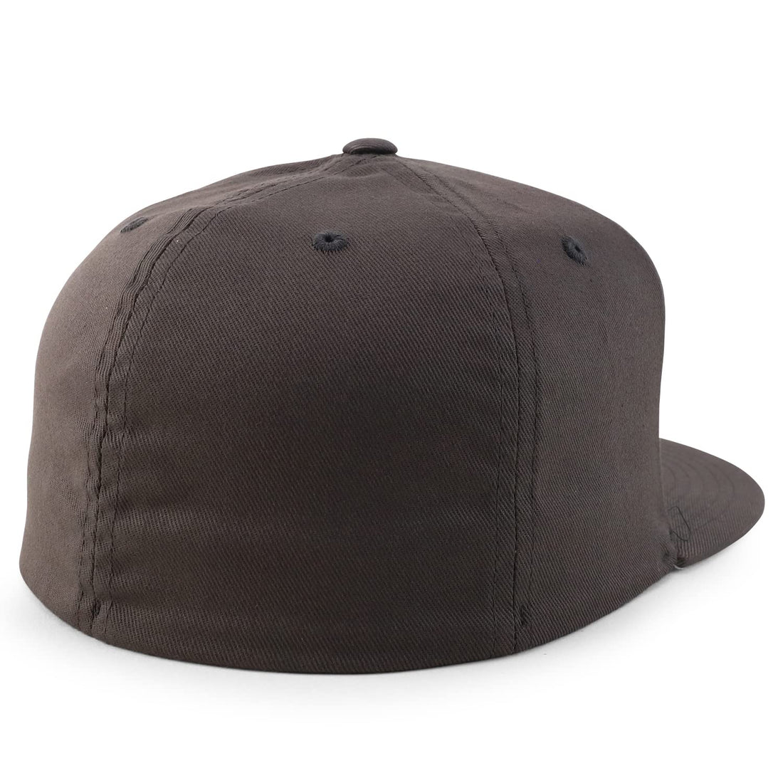 Trendy Apparel Shop 6 Panel Structured Blank Flatbill Fitted Closure Flexfit Cap
