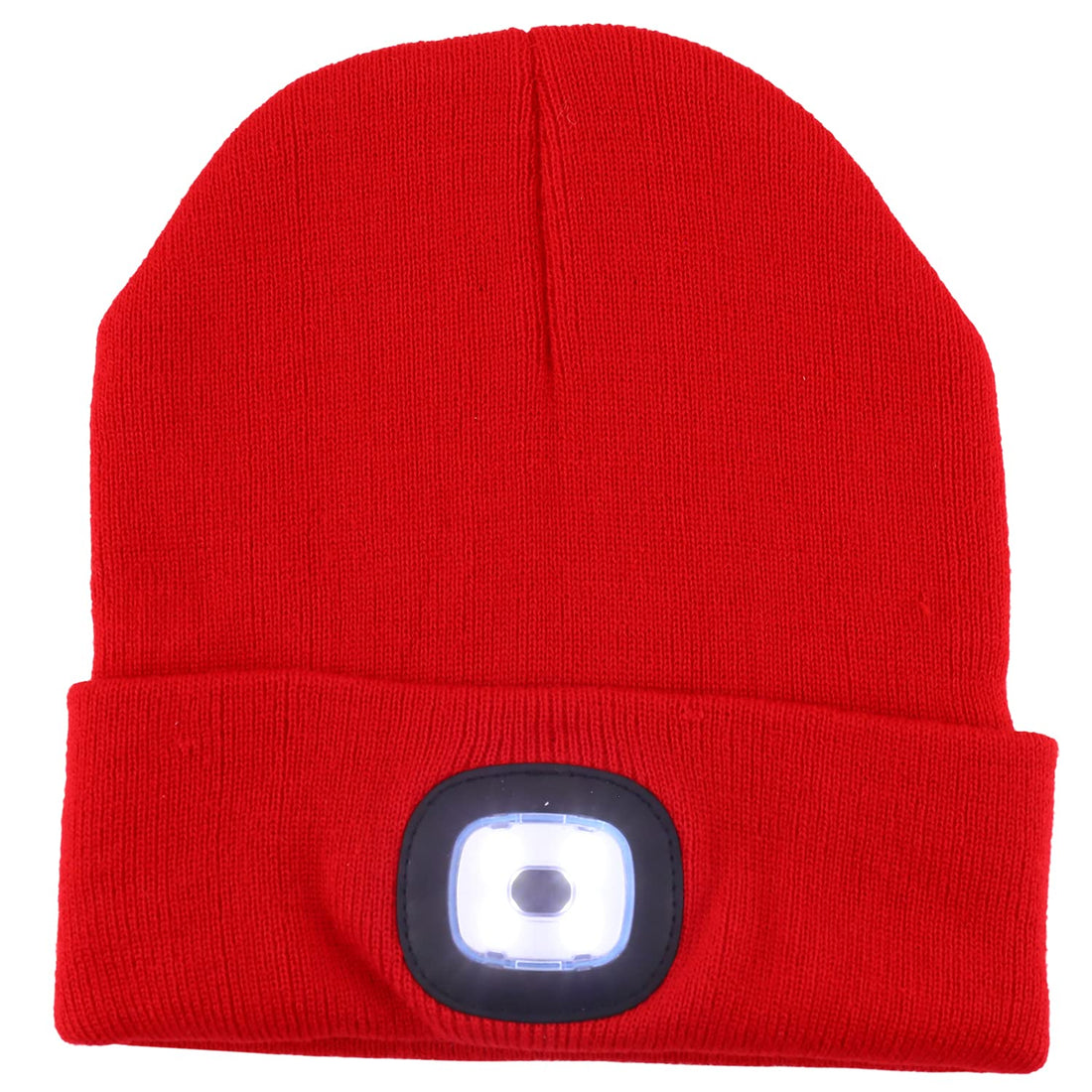 Trendy Apparel Shop LED Light Rechargeable Winter Long Cuff Beanie