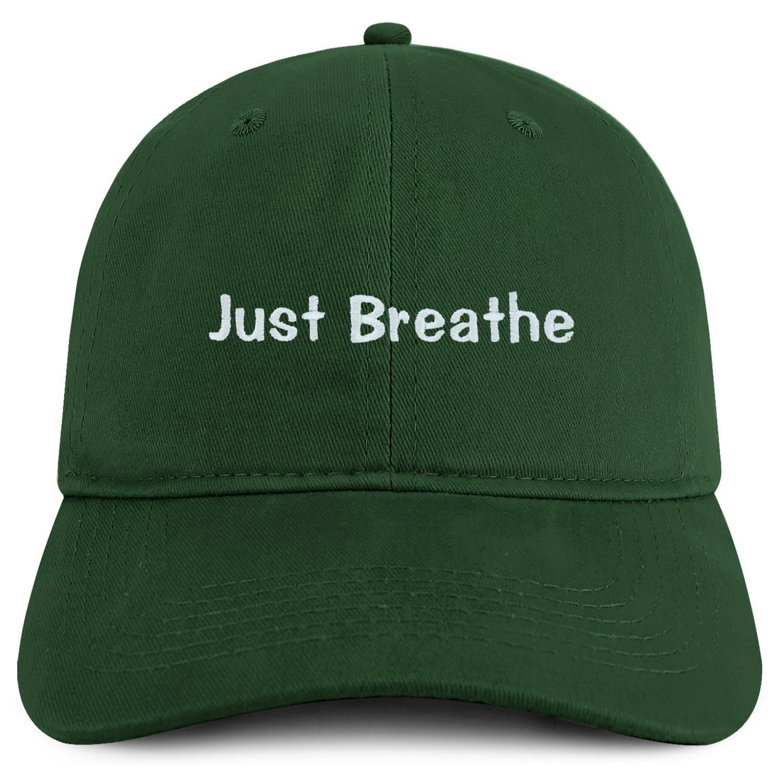Trendy Apparel Shop Just Breathe Embroidered Cotton Unstructured Low Profile Dad Hat