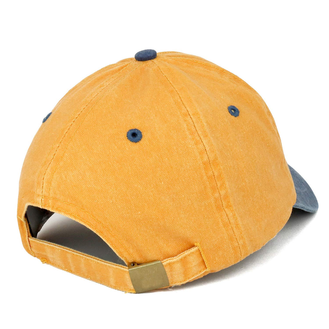 Trendy Apparel Shop Orange Patch Pigment Dyed Washed Two Tone Baseball Cap