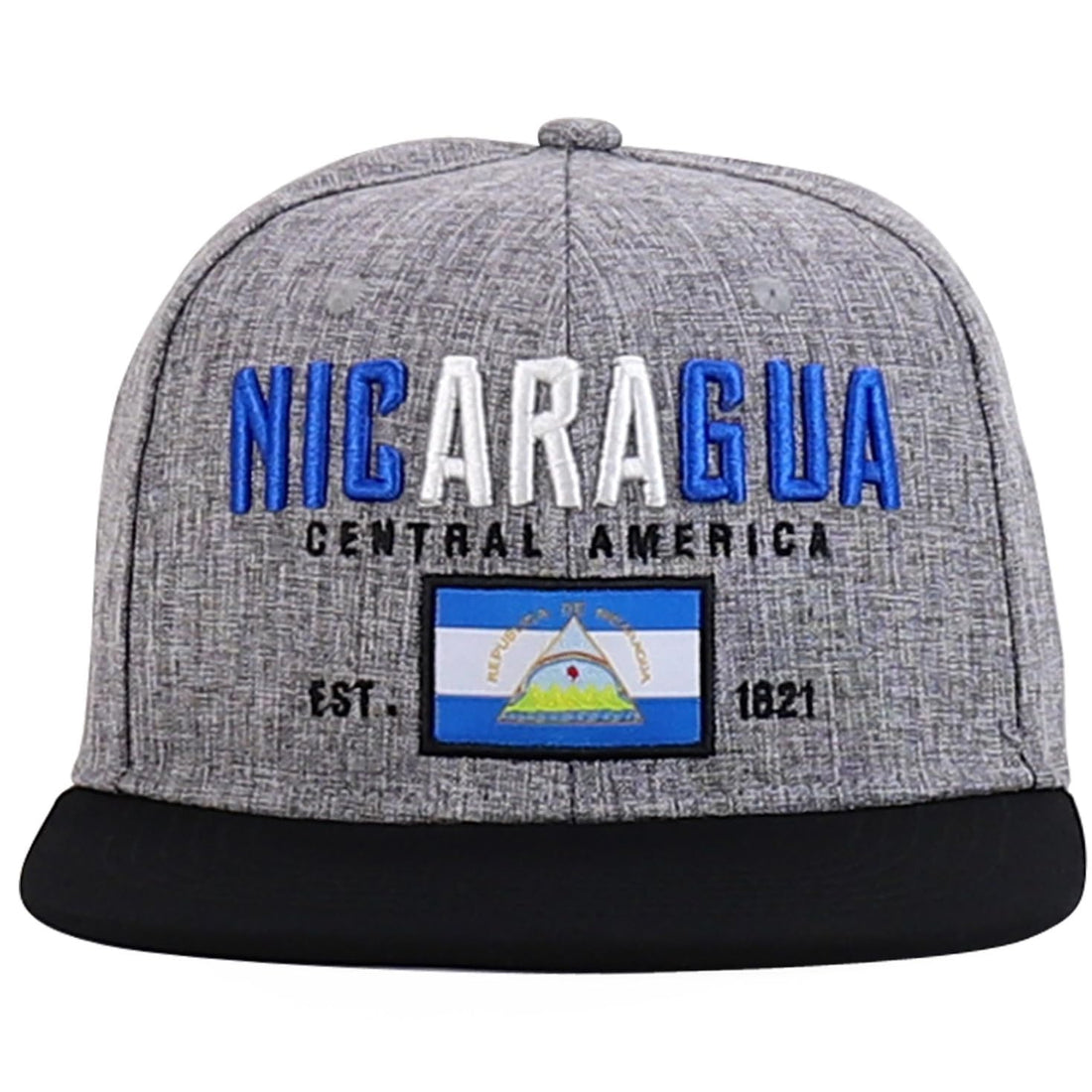 Trendy Apparel Shop Central America States Embroidered Flatbill Snapback Cap