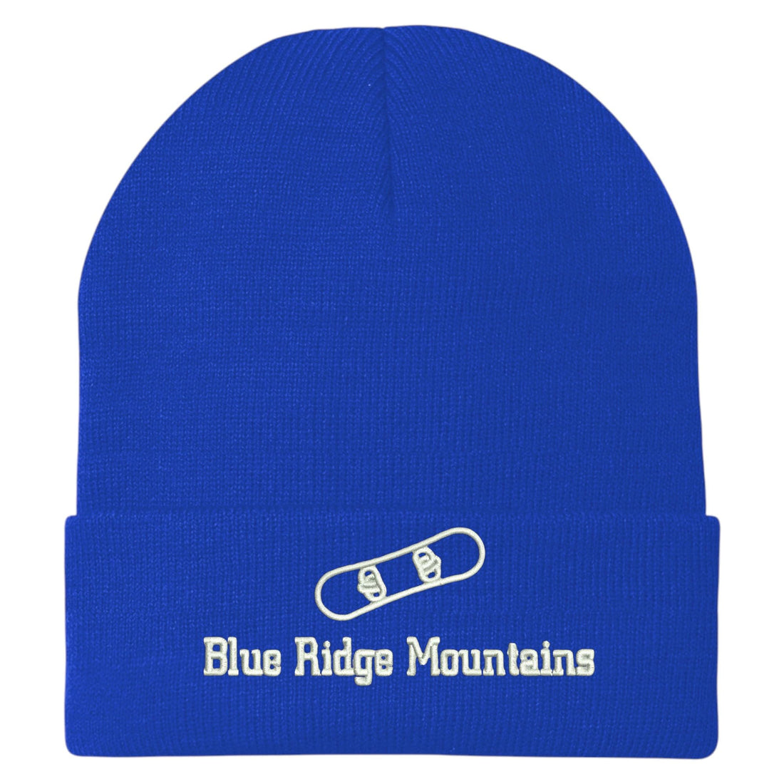 Trendy Apparel Shop Blue Ridge Mountains Snowboard Logo Embroidered Long Cuff Beanie