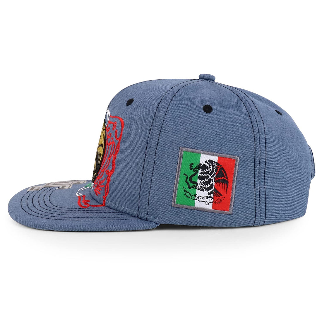 Trendy Apparel Shop Mexico Eagle Embroidered Flatbill Snapback Cap