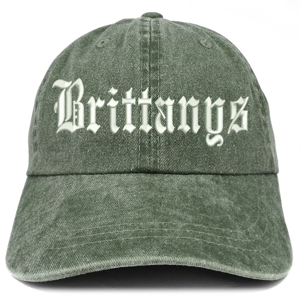 Trendy Apparel Shop Old English Brittanys Washed Pigment Dyed Baseball Cap