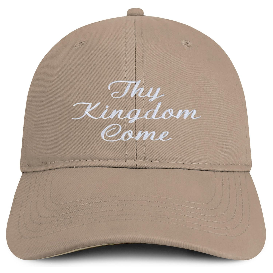 Trendy Apparel Shop Thy Kingdom Come Embroidered Soft Cotton Baseball Cap