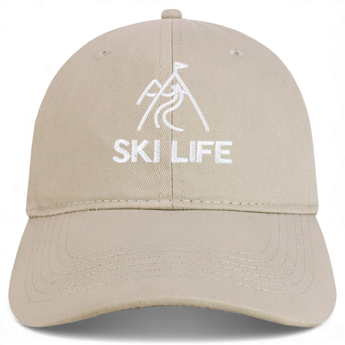 Trendy Apparel Shop Ski Life Embroidered Cotton Unstructured Low Profile Dad Hat